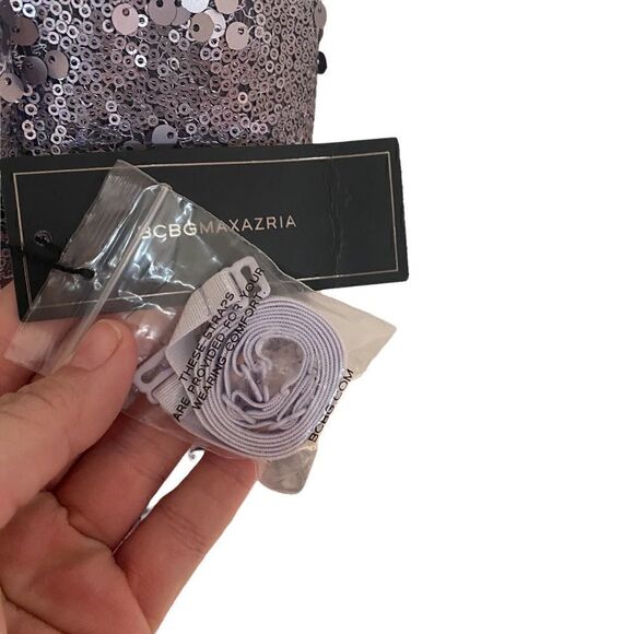 BCBGMaxAzria NEW Lilac Mist Sequin Formal Dress – Size 6 – Y2K Glam - Picture 8 of 8